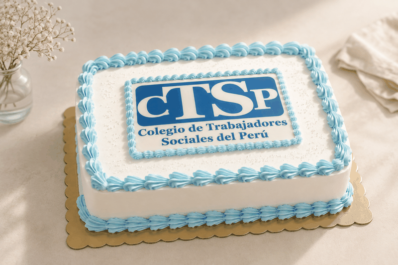 Long Cake 26 CM Corporativa Institucional - Torta Personalizada Cherry